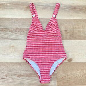 Sezane x Yse Women's Red /White Gingham One Piece Swimsuit Size 2